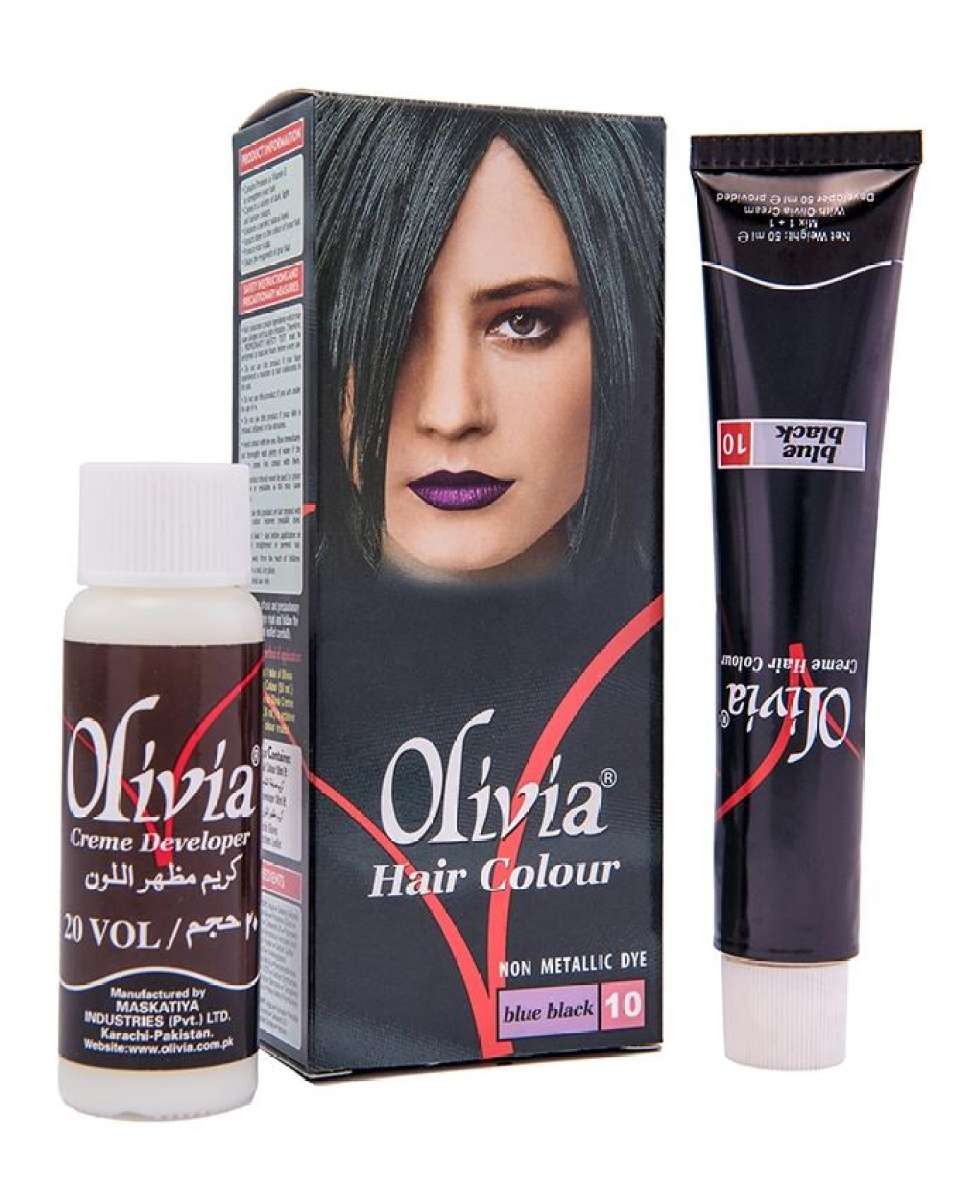 Olivia Blue & Black Hair Color 10
