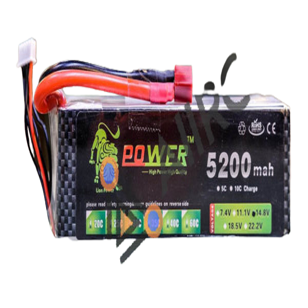4S 14.8V 5200MAH 30C Lion Power Lipo Battery