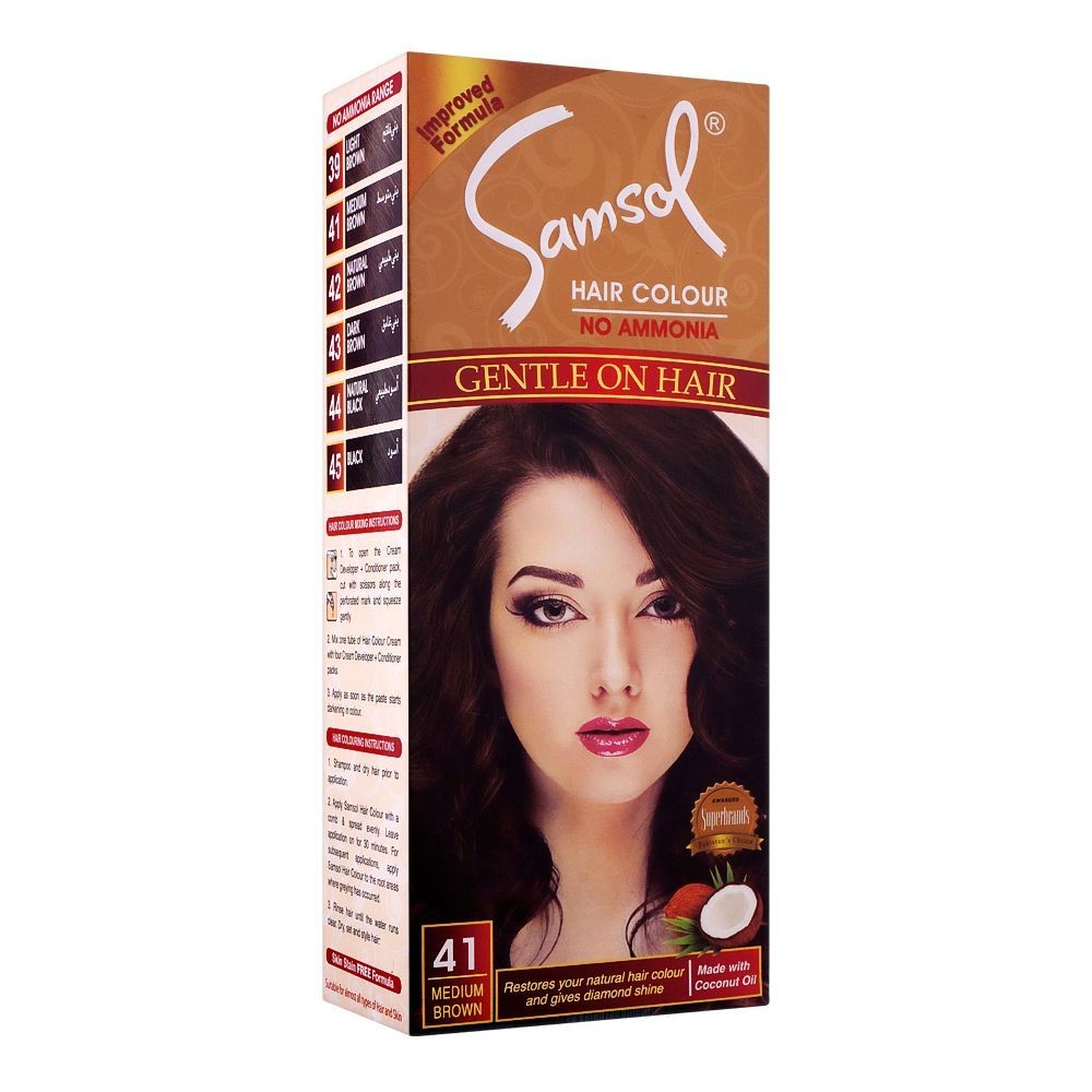 Samsol No Ammonia Hair Color Number 41 Medium Brown