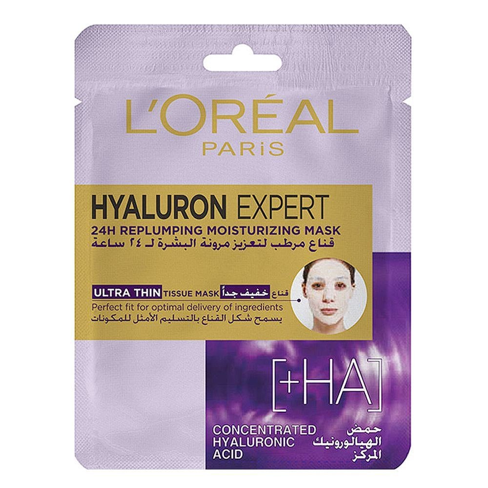 L'Oreal Paris Hyaluron Expert 24H Replumping Moisturizing Ultra Thin Tissue Mask 30g