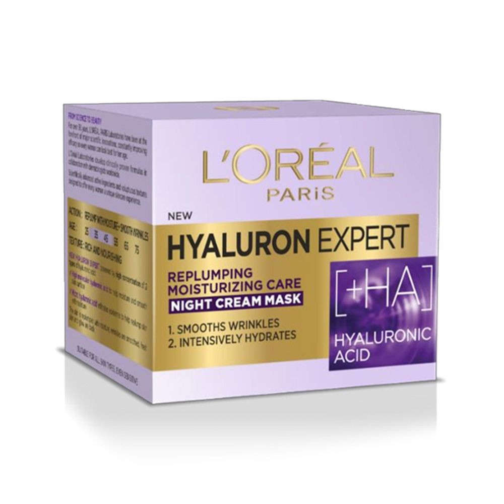 L'Oreal Paris Hyaluron Expert Replumping Moisturizing Care Night Cream Mask 50ml