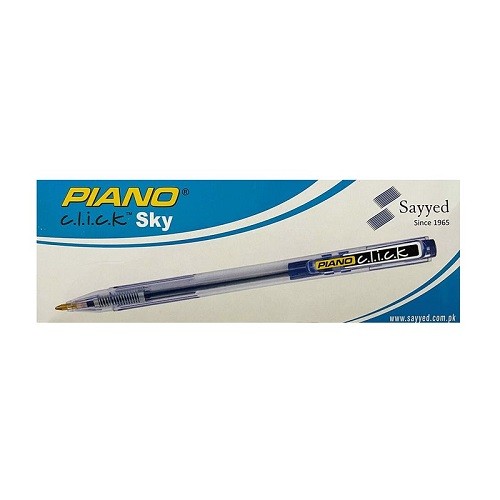 Piano Click Sky Ball Blue Pen Pack of 10