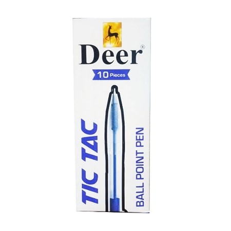 Deer Tic Tac Ball Point Pen Blue Pack of 10